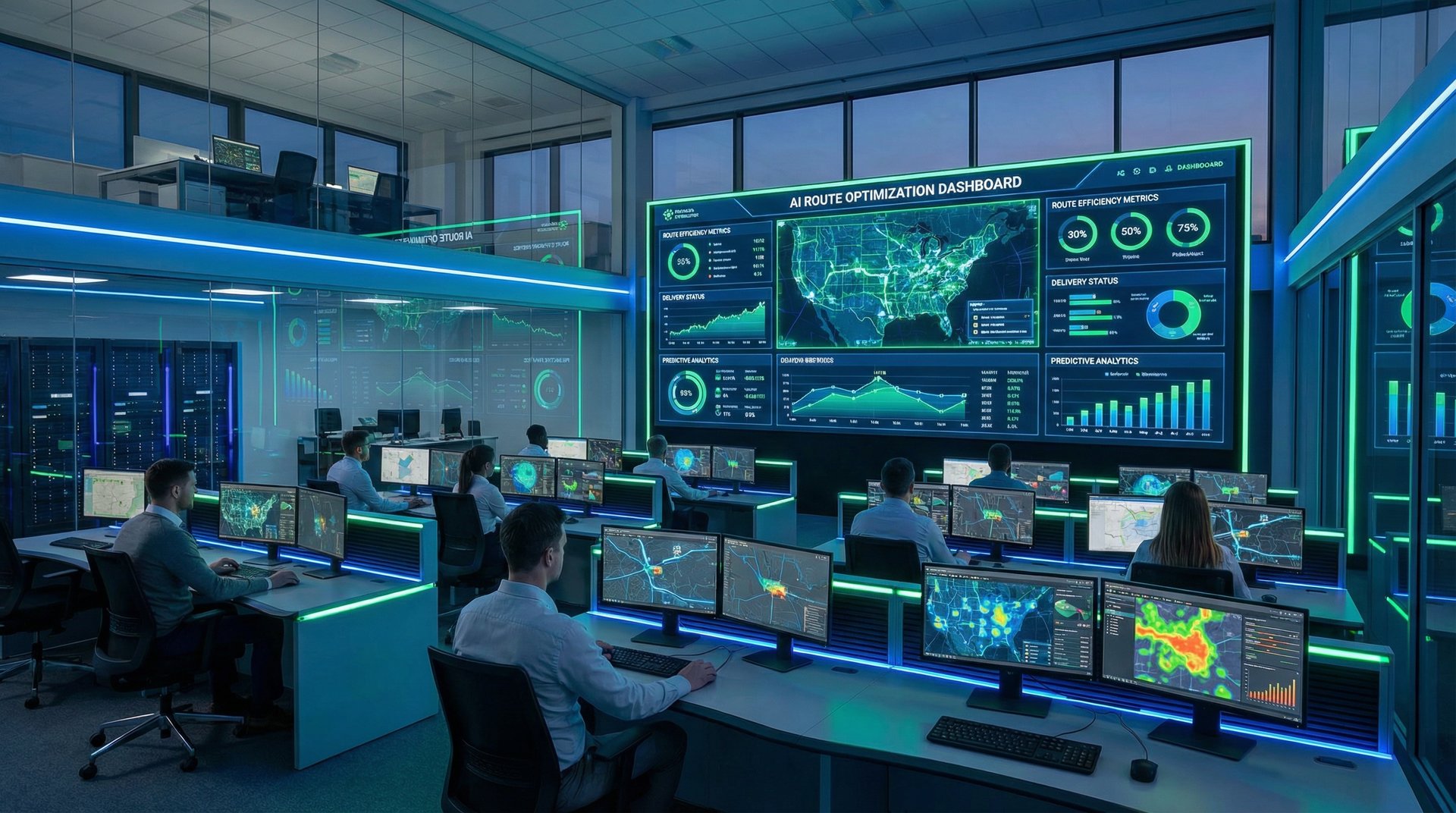 AI route optimization dashboard